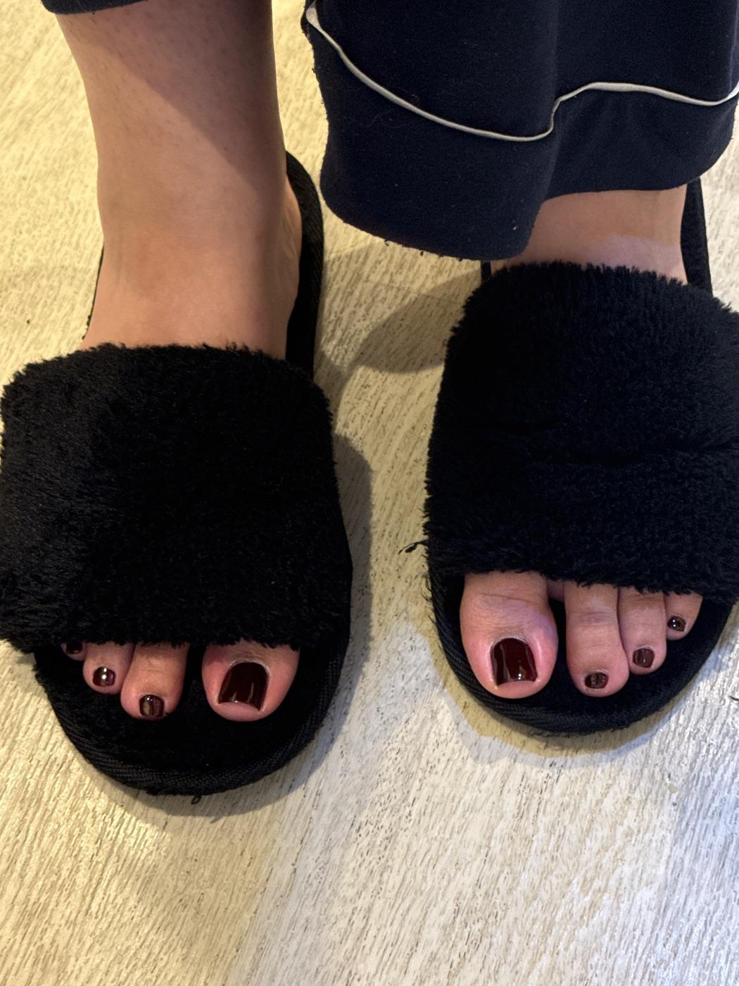 Well worn imprinted slippers – used socks worn by Surrey love, a verified UK seller