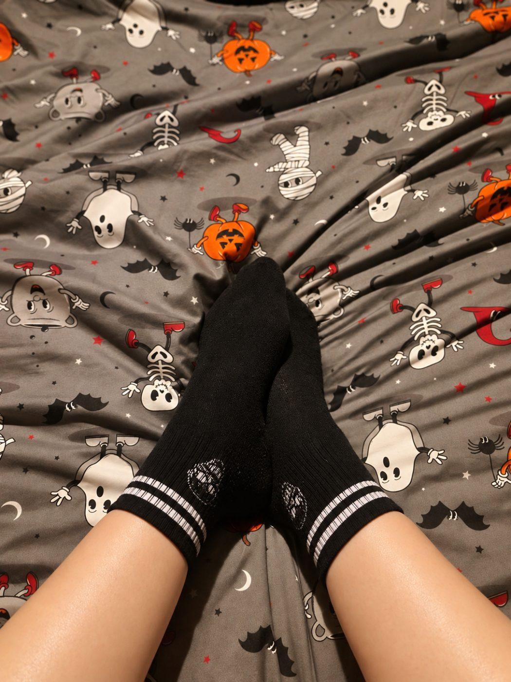 GothGirl skull sports socks – used women's socks worn by GothGirl, a verified UK seller